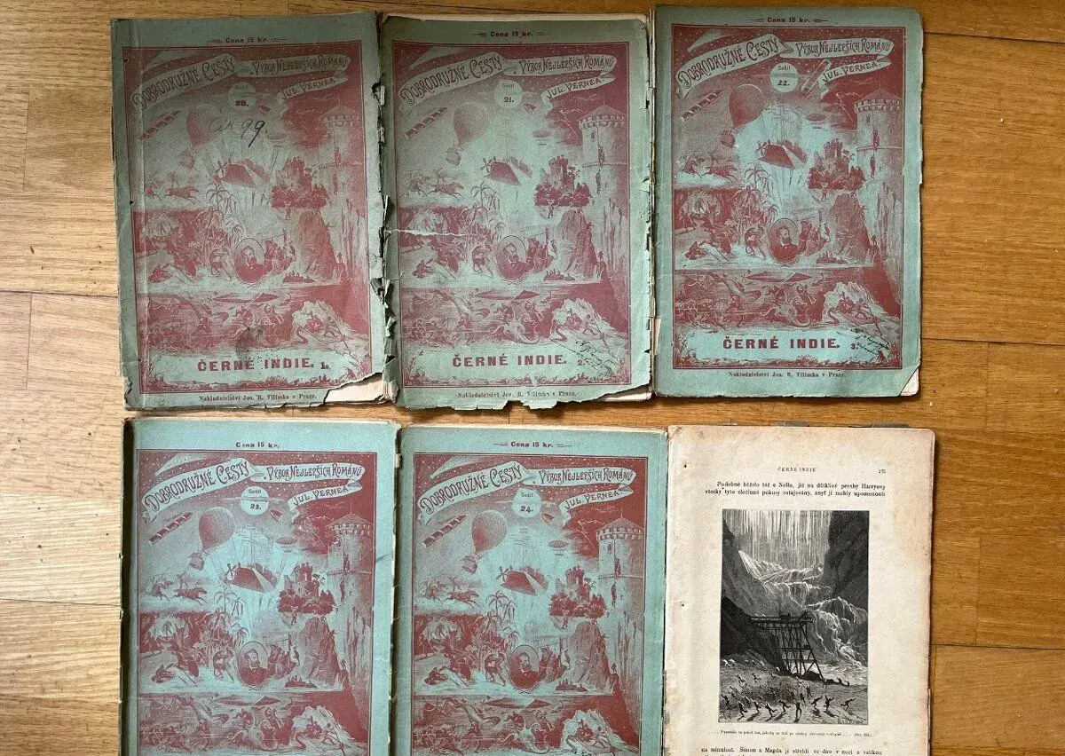 Verne: Černé Indie, Vilímek 1893, Dobr. cesty, sešity 20-25