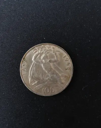 Stříbrná 100 Kčs 30. výročí vzniku Československé republiky