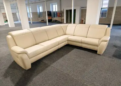 Sedací souprava rohová - kůže - zánovní