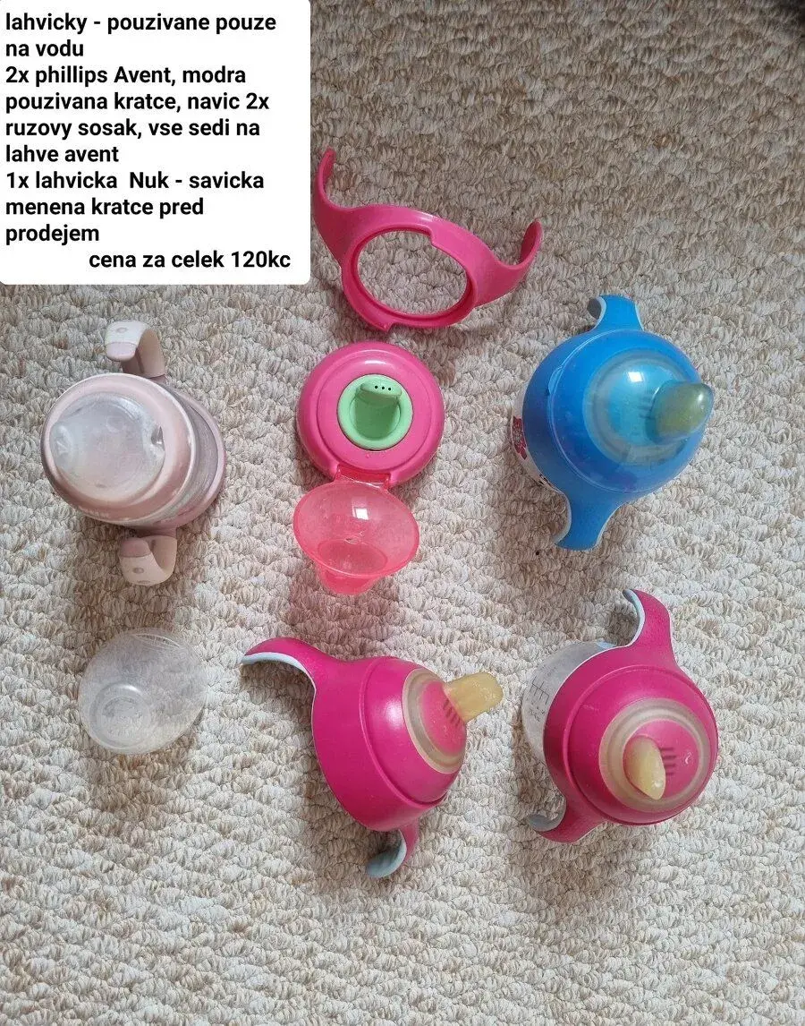 Dětské lahvičky Phillips avent a Nuk
