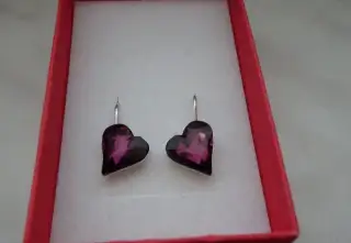 Náušnice SwarovskiI Crystal srdíčka