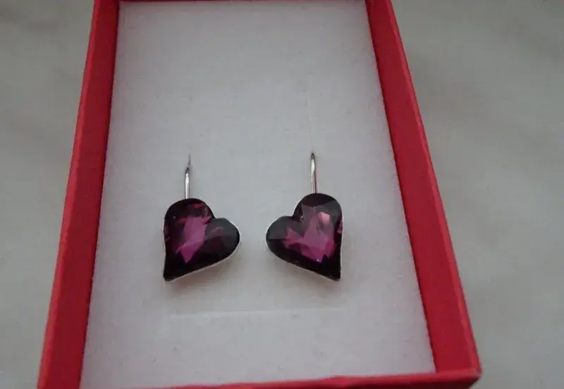 Náušnice SwarovskiI Crystal srdíčka