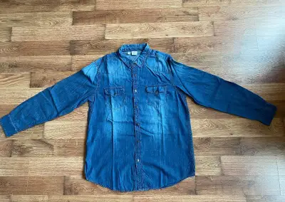Nová pánská jeans košile John Baner s dl. ruk. - č. 41/42