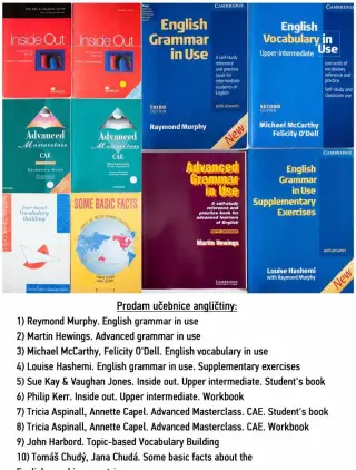 Učebnice angličtiny — Inside Out, Grammar in Use, CAE