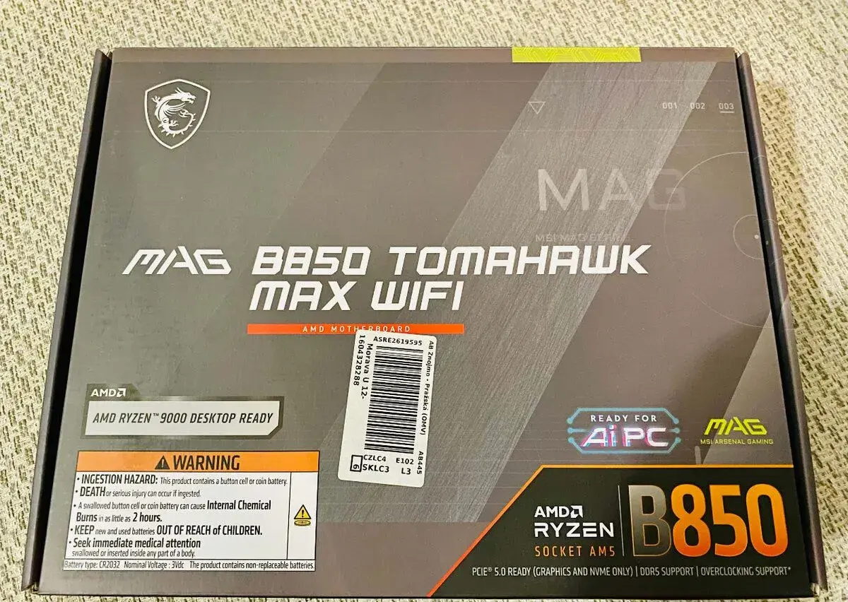 Zákl. Desku MSI MAG B850 TOMAHAWK MAX WIFI