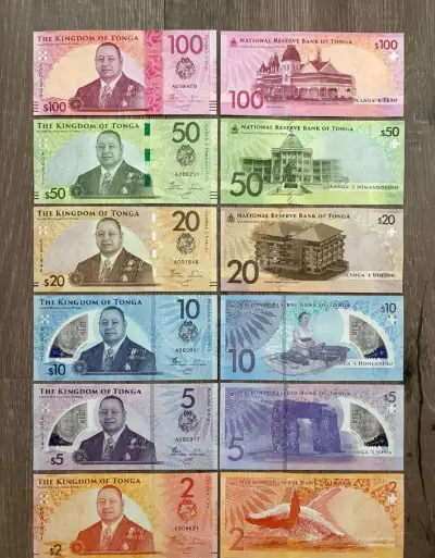 Tonga - kompletní set nejnovějších bankovek, 2023, UNC