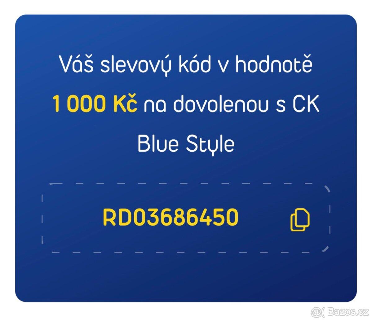 CK Blue style slevový kód 1000 Kč