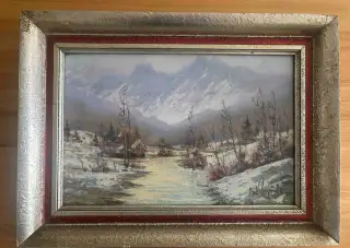 obrazy Jan B Pospíšil, Vysoké Tatry, olej 50x65