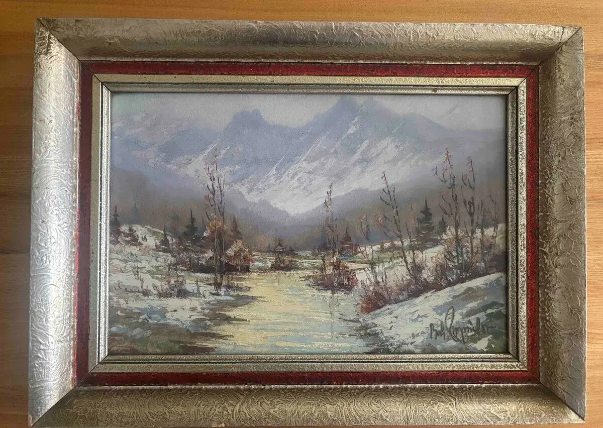 obrazy Jan B Pospíšil, Vysoké Tatry, olej 50x65