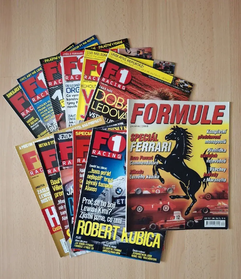 Časopisy F1 RACING, ročníky 2008 - 2010
