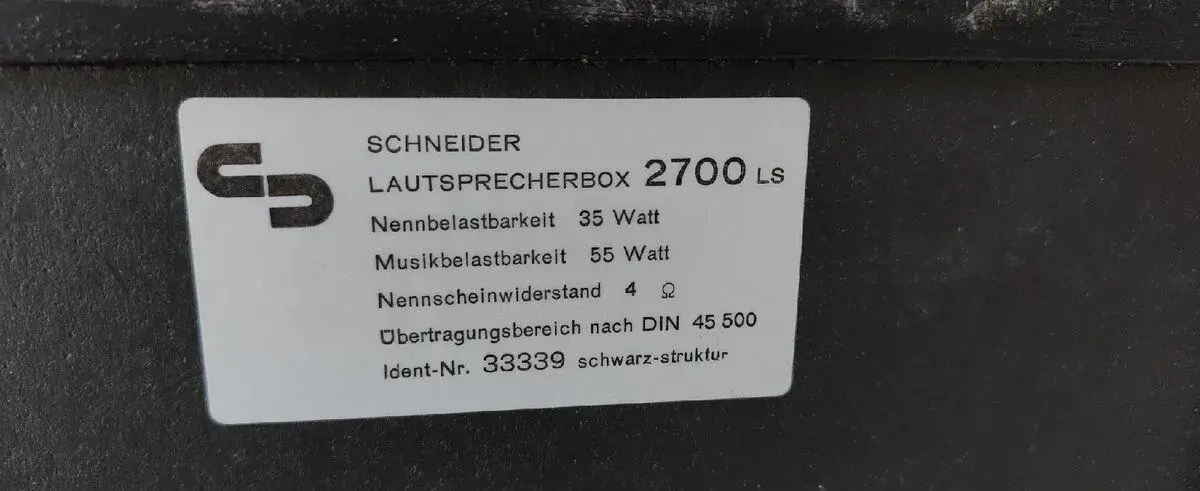Reproduktory Schneider 2700LS