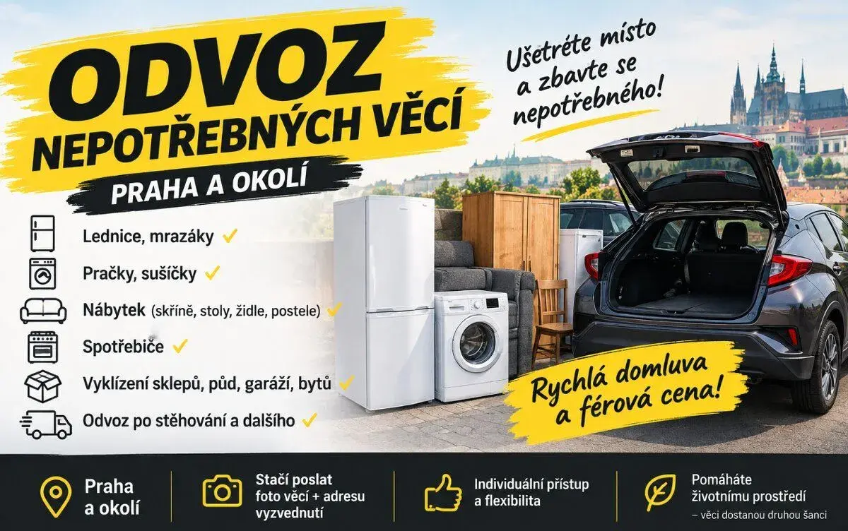 ODVOZ STARÝCH A NEPOTŘEBNÝCH VĚCÍ – PRAHA A OKOLÍ