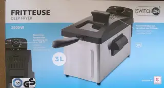 Nová fritéza SWITCH ON 3L – kompletní balení, nepoužitá