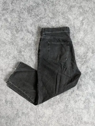 Široké černé džínové kalhoty/baggy jeans H&M 46/L