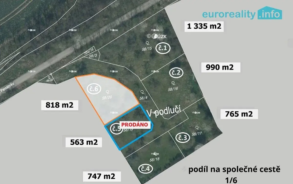 Prodej, stavební pozemek, 818 m2, Plzeň - Božkov