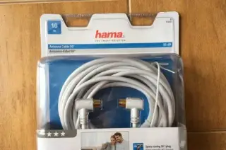Anténní Hama kabel bílý 10 m,90°