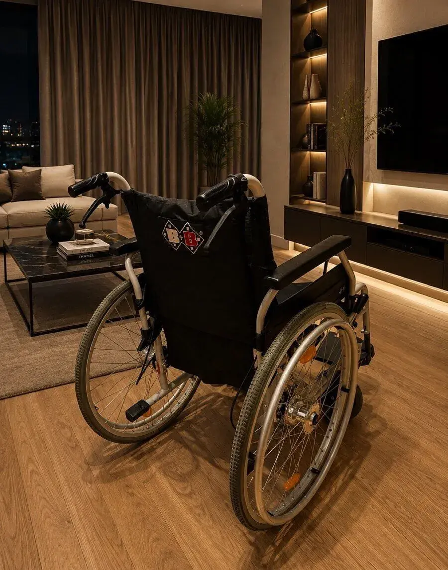 Invalidní vozík B+B - brzdy pro doprovod