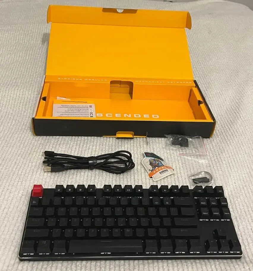 {TÉMĚŘ NOVÁ} Glorious GMMK TKL Gateron Brown, černá, US