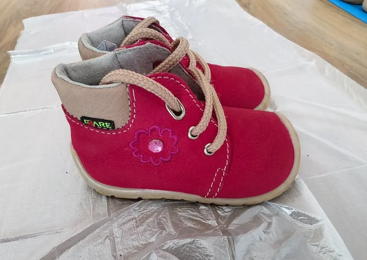 Dívčí kožené barefoot první botičky FARE Bare, vel. 19
