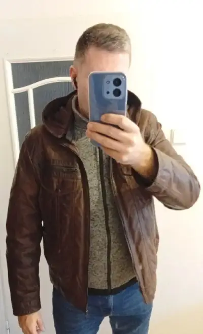 Kožená bunda, pravá kůže,velikost L