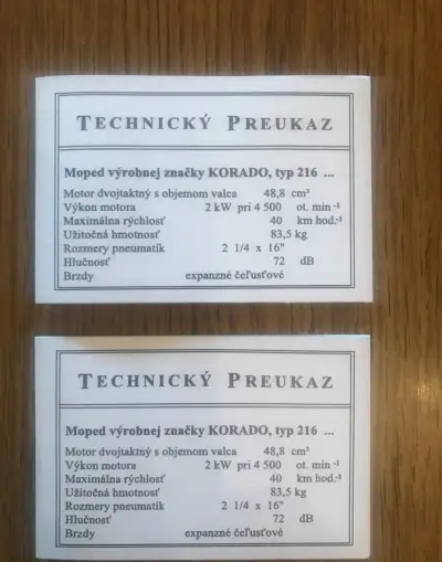 Karticku na KORADO typ 216