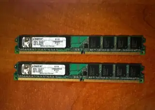 2GB kit- 2x1GB DDR2, 800MHz, CL6, 1.8V