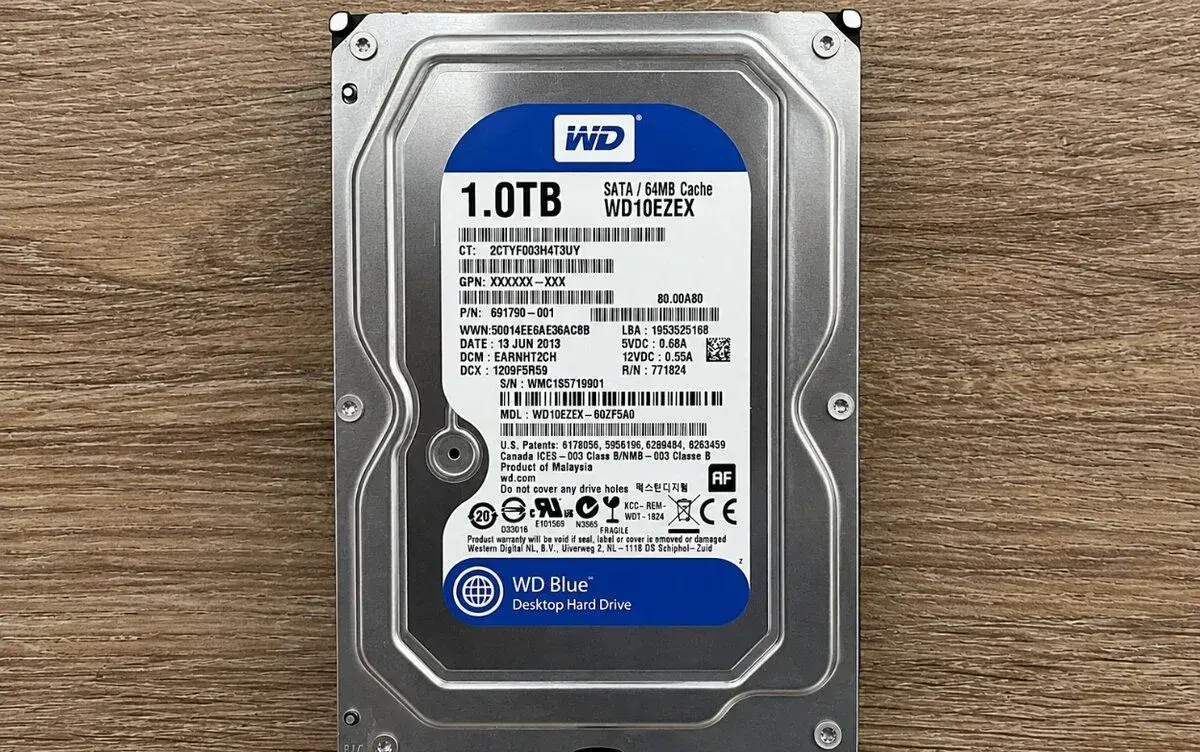 WD Blue 1TB, 3.5" SATA, 7200 RPM