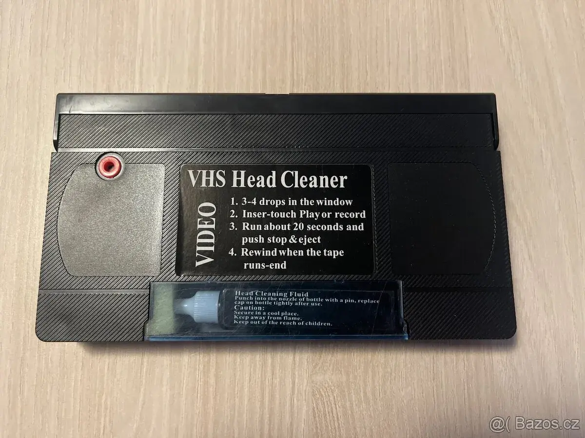 VHS čistič hlav videorekordéru – kazeta