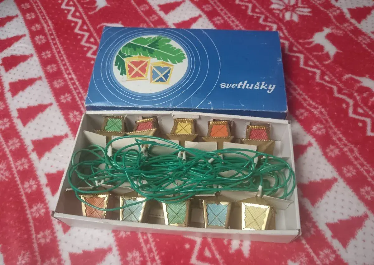 Světlušky retro svítící řetěz vánoční
