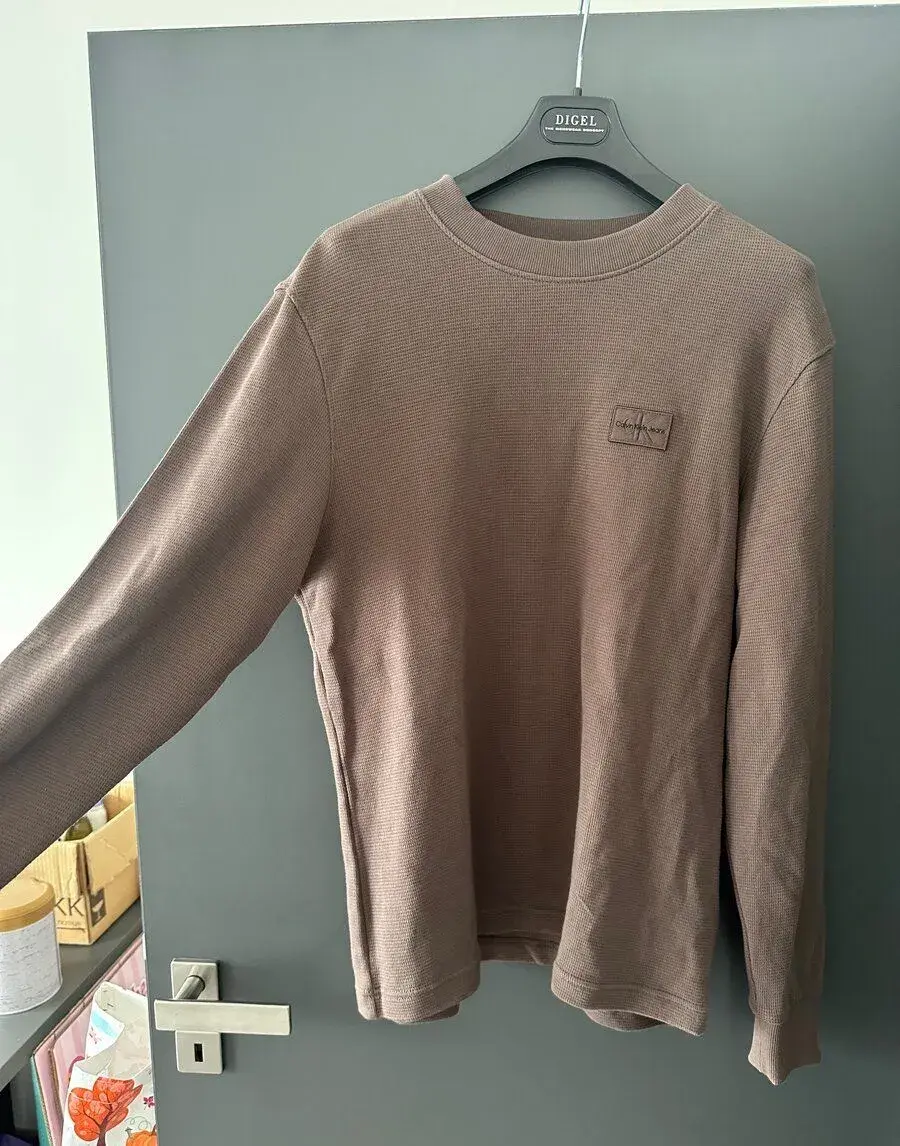 Calvin Klein Jeans mikina/svetr hnědý M panský