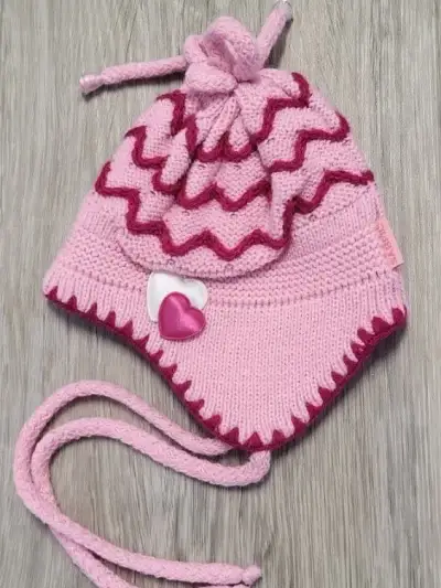 Nová zimní růžová čepice Sabfil, vel. 36/38, obvod 36cm