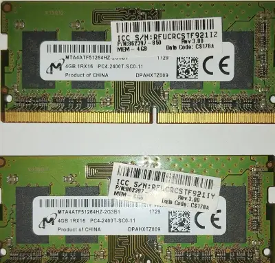 RAM DDR4 SO-DIMM 8GB (2x4GB) Micron 2400MHz