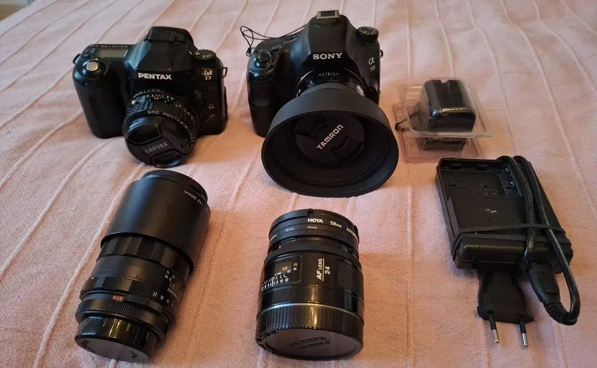 Starší fototechnika Sony, Pentax, Takumar, Minolta