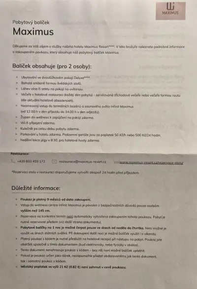 Wellness pobyt v Brně v hotelu Maximus