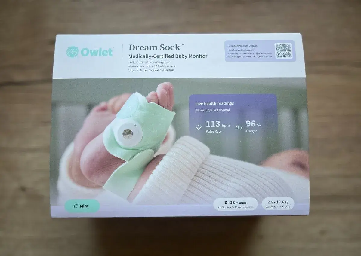 Chytrá ponožka Owlet Dream Sock 0-18 měsíců (Zelená)