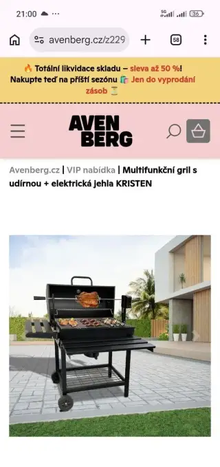 Gril Weber 47, Avenberg multifunkční gril s jehlou