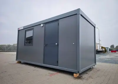 Stavební buňka 5,1 m – ŠEDÁ, kancelář, sklad