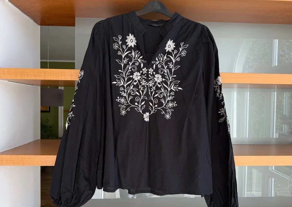 Bavlněná halenka / košile s výšivkou, vel.M/L