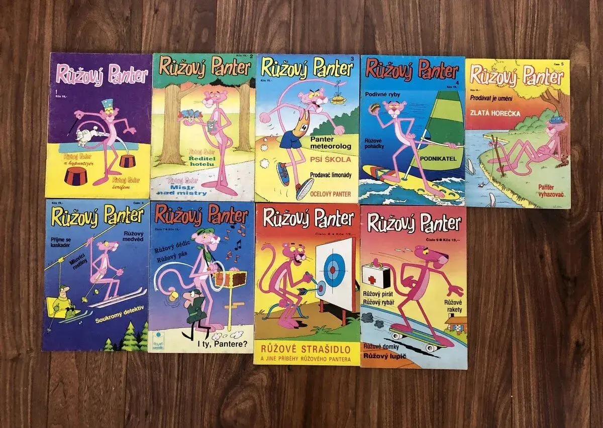 komiks Růžový Panter č 1-9, rok 1991 Semic - Slovart