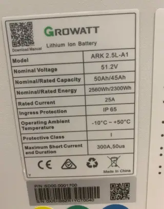 Baterii Growatt ARK 2,5 L- A1