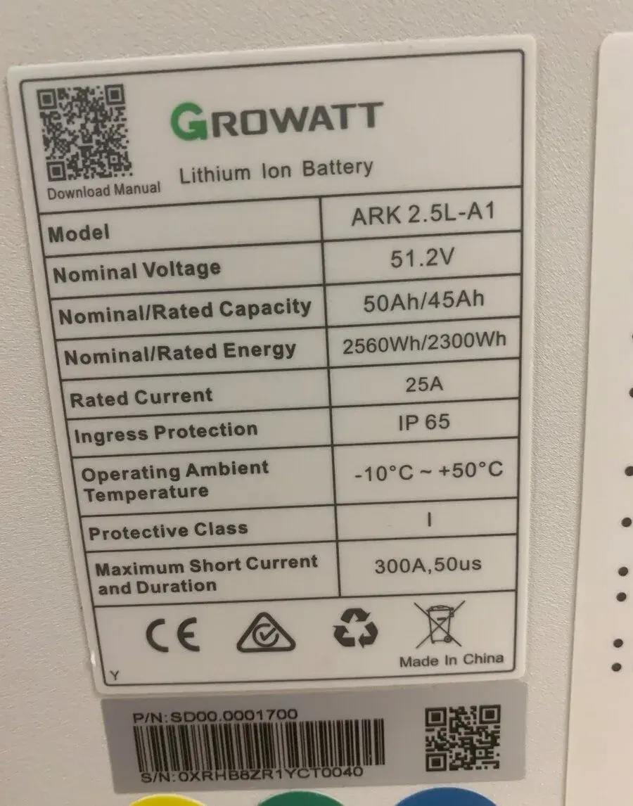 Baterii Growatt ARK 2,5 L- A1