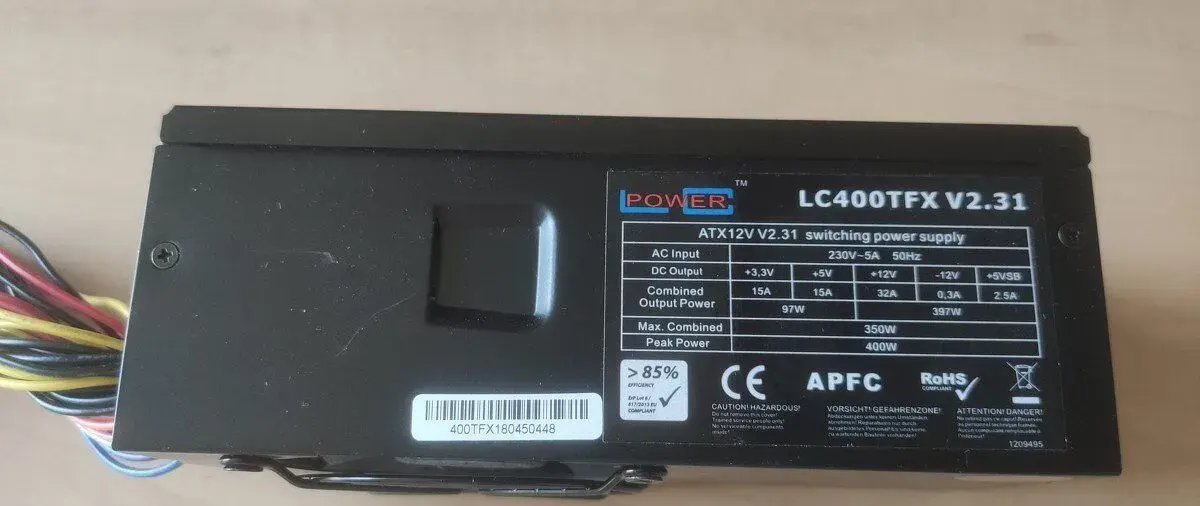 Počítačový zdroj LC-Power LC400TFX V2.31, TFX, 350 W