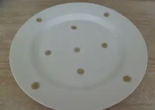 Retro koláčový talíř, porcelán česká výroba