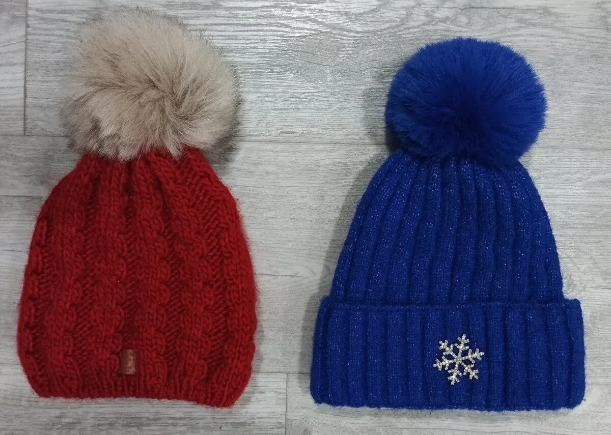 Set dámské zimní čepice 2ks