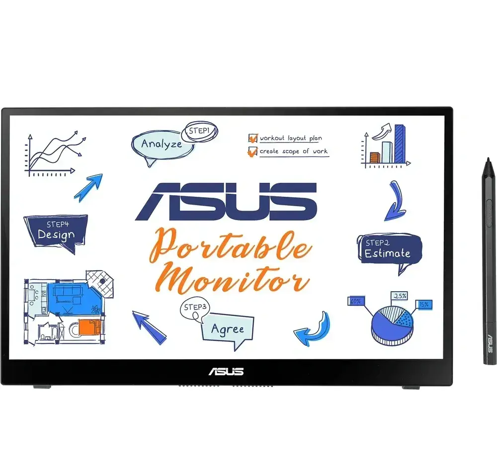 Přenosný monitor ASUS ZenScreen Ink 14" FHD USB-C touch DPH