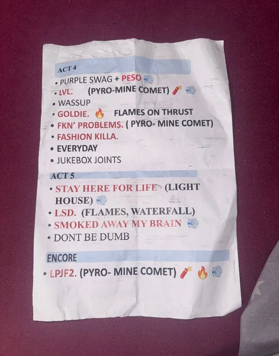 Originální setlist z koncertu A$AP Rocky – O2 arena Praha
