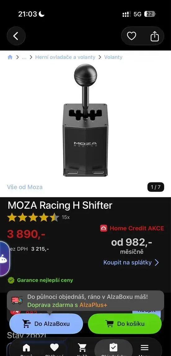 Moza shifter + hub