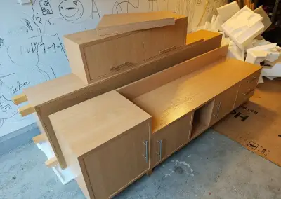 Obývací stěna lamino buk