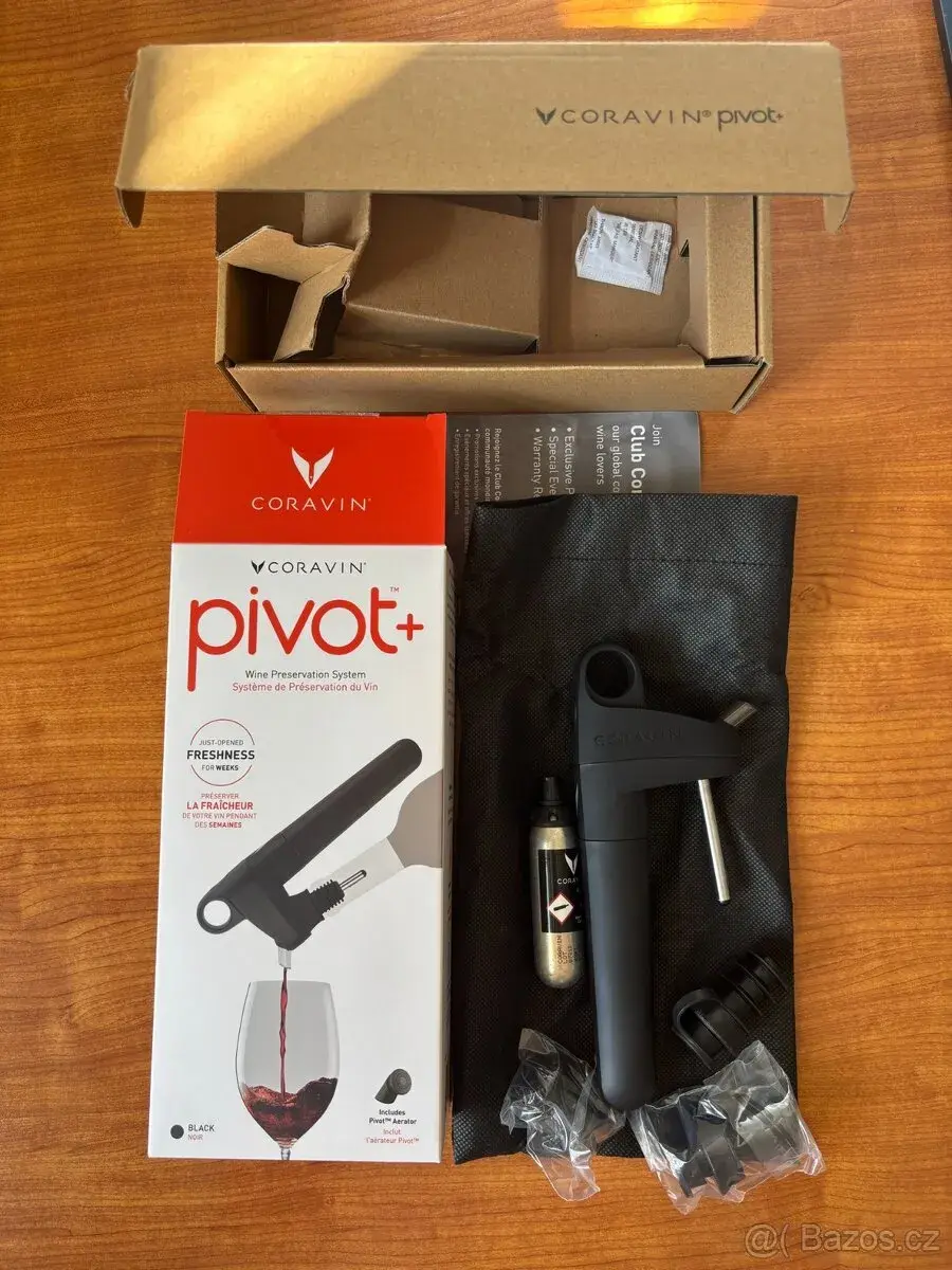 Coravin Pivot+ systém pro uchování vína (černý)