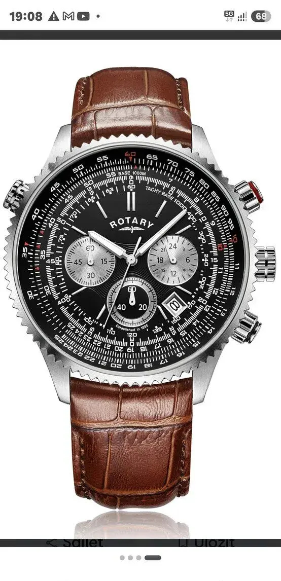 Letecké hodinky Rotary Pilot Chronograph